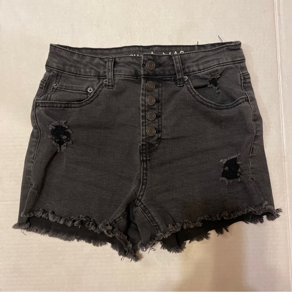 Vanilla Star black button fly high rise shortie shorts size 3 - Picture 1 of 5